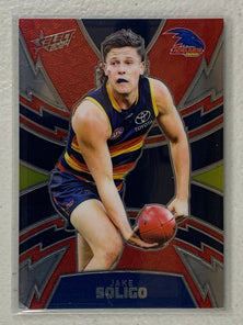 #LT20 Jake Soligo  Numbered 552/599 - Adelaide Crows - Luminous Thunderbolt - 2024 AFL Footy Stars