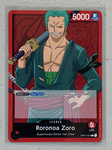 Roronoa Zoro - OP01-001 L - One Piece Card Game Romance Dawn OP-01