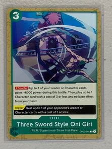 Three Sword Style Oni Giri - OP02-045 C - One Piece Card Game Paramount War OP-02