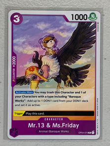 Mr.13 & Ms.Friday - OP04-073 C - One Piece Card Game Kingdom of Intrigue OP-04