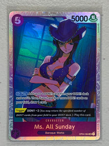 Ms. All Sunday - OP04-064 SR - One Piece Card Game Kingdom of Intrigue OP-04