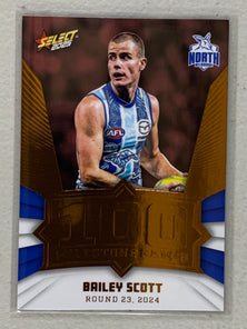 MG72 Bailey Scott - North Melbourne - 100 Milestone Games - 2025 AFL Footy Stars