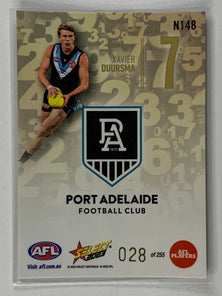 #N148 Xavier Duursma Numbered 028/255 - Port Adelaide Power - Numbers - 2023 AFL Footy Stars