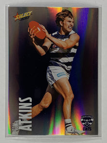 #062 Tom Atkins - Geelong Cats - AFL Base Parallel Colour Spots - 2023 AFL Footy Stars