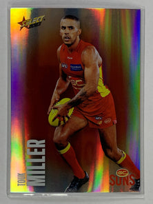 #088 Touk Miller - Gold Coast Suns - AFL Base Parallel Colour Spots - 2023 AFL Footy Stars