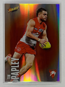 #158 Tom Papley - Sydney Swans - AFL Base Parallel Colour Spots - 2023 AFL Footy Stars