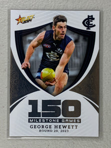 #MG022 George Hewett - Carlton Blues - Milestone Games - 2024 AFL Footy Stars