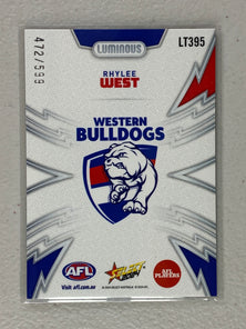 #LT395 Rhylee West Numbered 472/599 - Western Bulldogs - Luminous Thunderbolt - 2024 AFL Footy Stars