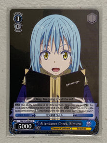 Attendance Check, Rimuru - TSK/S70-E081 U - Weiss Schwarz That Time I Got Reincarnated as a Slime Vol.1