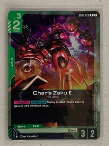 Char's Zaku II - GD01-026 R - Gundam Card Game GD01 Newtype Rising