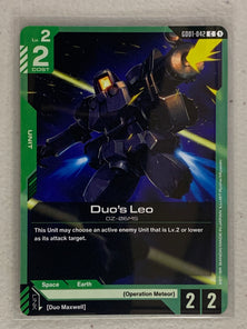 Duo's Leo - GD01-042 C - Gundam Card Game GD01 Newtype Rising