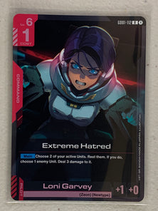 Extreme Hatred - GD01-112 R - Gundam Card Game GD01 Newtype Rising