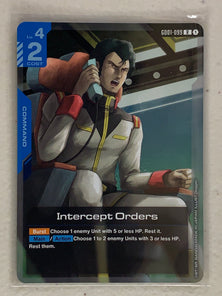 Intercept Orders - GD01-099 R - Gundam Card Game GD01 Newtype Rising