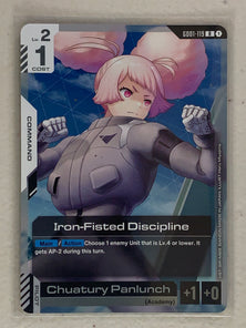 Iron-Fisted Discipline - GD01-119 R - Gundam Card Game GD01 Newtype Rising