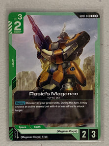 Rasid's Maganac - GD01-043 C - Gundam Card Game GD01 Newtype Rising