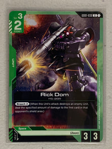 Rick Dom - GD01-030 U - Gundam Card Game GD01 Newtype Rising