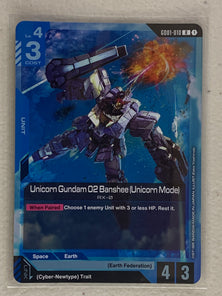 Unicorn Gundam 02 Banshee (Unicorn Mode) - GD01-010 R - Gundam Card Game GD01 Newtype Rising