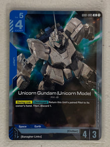 Unicorn Gundam (Unicorn Mode) - GD01-005 R - Gundam Card Game GD01 Newtype Rising
