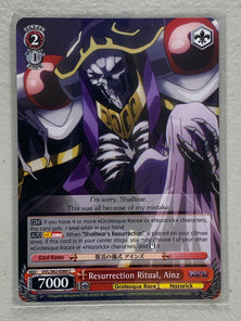 Resurrection Ritual, Ainz - OVL/S62-E069 C - Weiss Schwarz Nazarick: Tomb of the Undead Vol.1