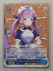 Sassy Comment, Minato Aqua - HOL/W91-TE049 TD - Weiss Schwarz Hololive Production