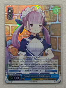 Sassy Comment, Minato Aqua - HOL/W91-TE049R RRR - Weiss Schwarz Hololive Production
