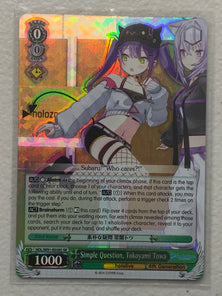 Simple Question, Tokoyami Towa - HOL/W91-E058S SR - Weiss Schwarz Hololive Production
