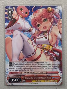 Thanks for Waiting! Sakura Miko - HOL/W91-TE013 TD - Weiss Schwarz Hololive Production