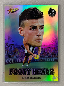 #FH016 Nick Daicos - Collingwood Magpies - Footy Heads - 2024 AFL Footy Stars