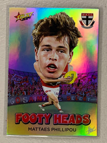 #FH073 Mattaes Phillipou - St Kilda Saints - Footy Heads - 2024 AFL Footy Stars