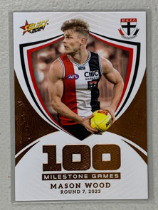 #MG084 Mason Wood - St Kilda Saints - Milestone Games - 2024 AFL Footy Stars