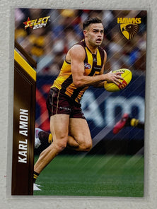 #091 Karl Amon - Hawthorn Hawks - AFL Common - 2024 AFL Footy Stars