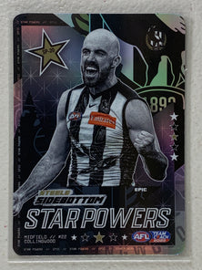 #SP-20 Steele Sidebottom - Collingwood Magpies - AFL Star Powers Silver - 2023 AFL Team Coach
