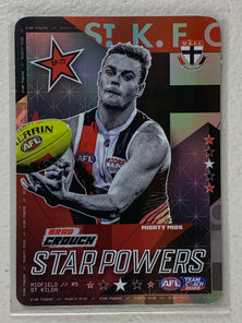 #SP-72 Brad Crouch - St Kilda Saints - AFL Star Powers Silver - 2023 AFL Team Coach