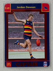#C-01 Jordan Dawson - Adelaide Crows - AFL Captains Red - 2023 AFL Team Coach