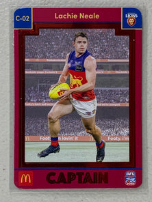 #C-02 Lachie Neale - Brisbane Lions - AFL Captains Red - 2023 AFL Team Coach