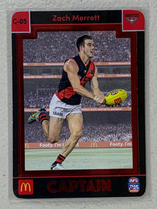 #C-05 Zach Merrett - Essendon Bombers - AFL Captains Red - 2023 AFL Team Coach