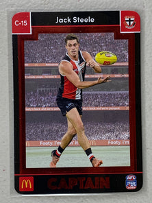 #C-15 Jack Steele - St Kilda Saints - AFL Captains Red - 2023 AFL Team Coach