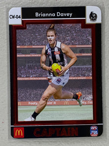 #CW-04 Brianna Davey - Collingwood Magpies - AFL Captains Red - 2023 AFL Team Coach