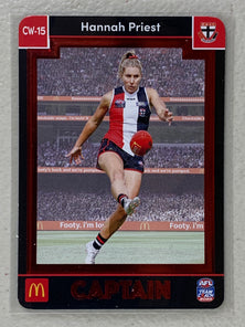 #CW-15 Hannah Priest - St Kilda Saints - AFL Captains Red - 2023 AFL Team Coach