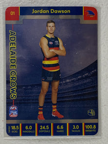 #01 Jordan Dawson - Adelaide Crows - AFL Silver - 2023 AFL Team Coach