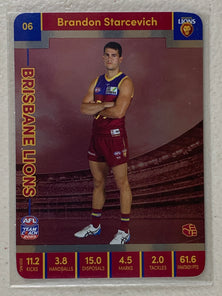 #06 Brandon Starcevich - Brisbane Lions - AFL Silver - 2023 AFL Team Coach