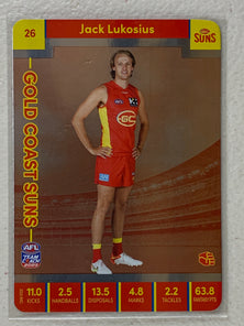 #26 Jack Lukosius - Gold Coast Suns - AFL Silver - 2023 AFL Team Coach