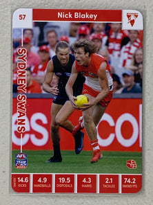 #57 Nick Blakey - Sydney Swans - AFL Common - 2023 AFL Team Coach