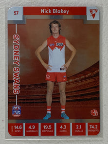 #57 Nick Blakey - Sydney Swans - AFL Silver - 2023 AFL Team Coach