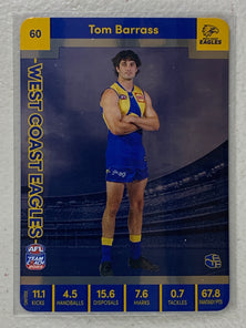#60 Tom Barrass - West Coast Eagles - AFL Silver - 2023 AFL Team Coach