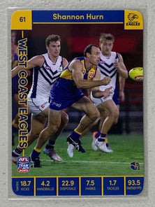 #61 Shannon Hurn - West Coast Eagles - AFL Common - 2023 AFL Team Coach