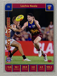 #72 Lachie Neale - Brisbane Lions - AFL Common - 2023 AFL Team Coach