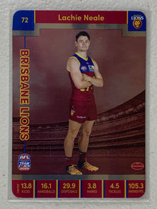#72 Lachie Neale - Brisbane Lions - AFL Silver - 2023 AFL Team Coach