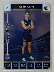 #74 Adam Cerra - Carlton Blues - AFL Silver - 2023 AFL Team Coach