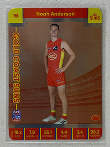 #98 Noah Anderson - Gold Coast Suns - AFL Silver - 2023 AFL Team Coach